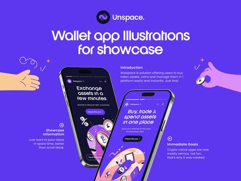 Coin Wallet App - Case Study? by Muhammad Sauqi Arif for Unspace on Dribbble Ui Ux 디자인, Case Study Design, Mobile App Design Inspiration, Medical Design, Website Design Layout, App Design Inspiration, App Interface, Contents Design, Dashboard Design