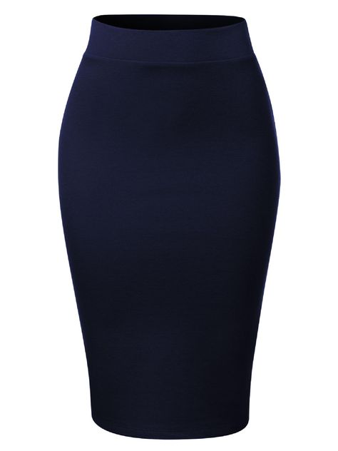 MixMatchy Women's Waist Band Midi Stretchy Ponte Basic Knee Pencil Skirt Navy Blue M #Ad #Band, #spon, #Midi, #Stretchy Sequin Skirt Long, Long Tiered Skirt, Accessories Goth, Navy Pencil Skirt, Lightweight Skirt, Bodycon Pencil Skirt, Midi Wrap Skirt, Tube Skirt, Black Pleated Skirt