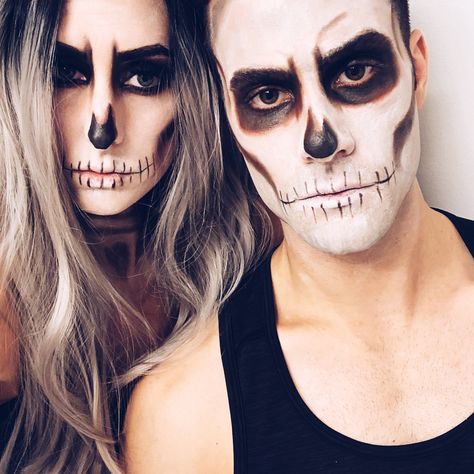 Skeleton Face Paint Men, Mens Sugar Skull Makeup, Easy Skeleton Makeup Men, Male Skeleton Makeup, Skull Face Makeup Men, Halloween Make Up Men Easy, Easy Skull Makeup Men, Mens Skeleton Makeup, Skeleton Makeup Men