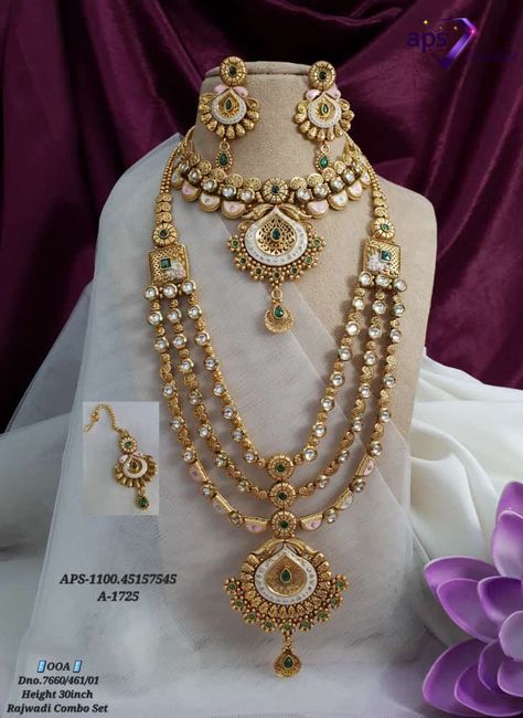 Raani Haar Gold Jewellery Designs, Rajwadi Jewellery, Long Mangalsutra, Simple Bridal Jewelry, Rajputi Jewellery, Bridal Jewelry Sets Brides, Delicate Gold Jewelry, Bridal Necklace Designs, Rani Haar