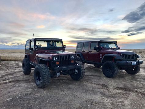 His and Hers Jeep Wranglers! Jeep Wrangler, Cool Cars, Jeep, Monster Trucks, Trucks, Vehicles, Quick Saves