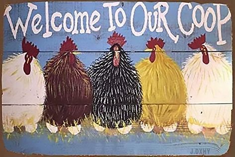 Chicken Coop Decor, Portable Chicken Coop, Egg Laying Chickens, Chicken Coop Signs, Chicken Signs, Metal Chicken, Best Chicken Coop, Porte Decorate, Building A Chicken Coop