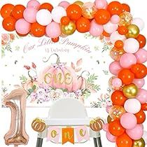 Fall First Birthday, Fall 1st Birthdays, Pumpkin 1st Birthday, First Birthday Theme Girl, Pumpkin 1st Birthdays, Circle Backdrop, 1st Birthday Balloons, Pumpkin First Birthday, Round Backdrop