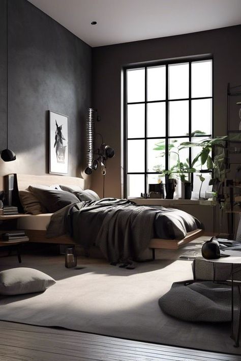 Clean Men Room Aesthetic, Male Room Aesthetic Dark, Guy Bedroom Ideas Aesthetic, Clean Guy Aesthetic Room, Masculine Room Ideas, Men’s Bedroom Aesthetic, Room Asthetics Men, Grey Room Ideas Bedroom Aesthetic, Guys Bedroom Aesthetic