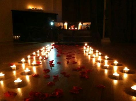 Romantic walk way Romantic Room Surprise, Romantic Candle Light Dinner, Romantic Questions, Romantic Bedroom Decor, Romantic Surprise, Romantic Room, Romantic Candles, Dinner At Home, Romantic Night