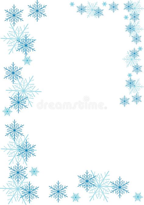 Snowflakes border. Snowflakes simple border illustration , #affiliate, #border, #Snowflakes, #illustration, #simple #ad Snowflakes Illustration, Boarders Designs, Boarders Designs For Projects, Border Illustration, Snowflake Border, Drawing Borders, Simple Border, Simple Snowflake, Illustration Simple