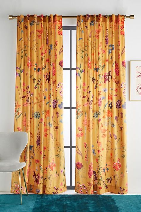 The Fall 2019 Home Decor Color Interior Designers Are Swearing By For The Coming Season Yellow Curtains, Yellow Bedroom, Custom Drapes, Velvet Curtains, Curtains Bedroom, Curtains Living Room, My New Room, Drapes Curtains, Trending Decor