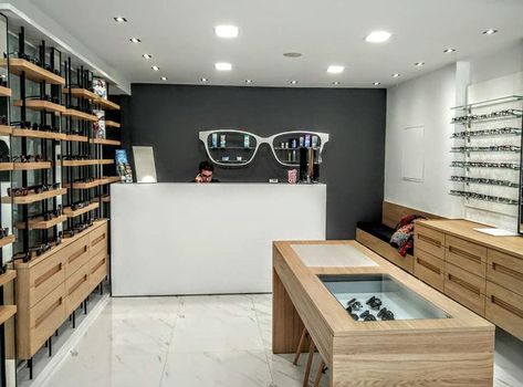 Small Optical Shop Interior Design, Optical Store Design Interiors, Optical Shop Interior Design Luxury, Optical Shop Counter Design, Luxury Optical Store, Brand Merch, Eyewear Store Design, Optical Store, Optical Shop