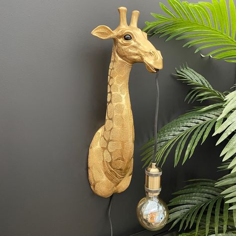 Quirky Bedroom, Giraffe Lamp, Plug In Wall Lamp, Giraffe Decor, Animal Lamp, Latest Living Room Designs, Quirky Decor, The Giraffe, Statement Lighting