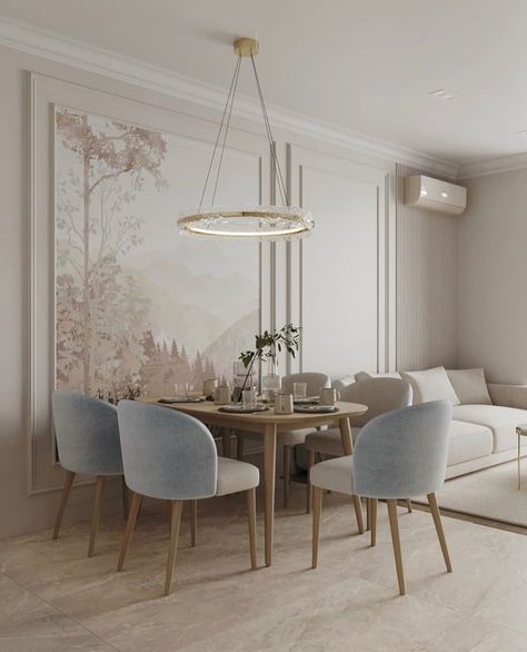 Dining Room Colour Schemes, Glam Dining Room, Dining Sets Modern, Oval Table Dining, Elegant Homes, Interior Design Trends, Modern Dining, Modern Interior Design, Home Decor Bedroom