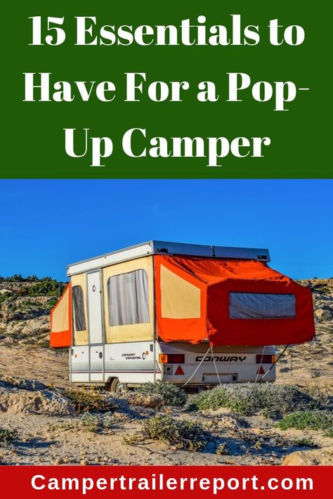 Pop Up Camper Accessories, Tent Trailer Camping, Pop Up Camper Trailer, Popup Camper Remodel, Pop Up Tent Trailer, Glamper Camper, Pop Up Trailer, Camper Accessories, Camper Hacks