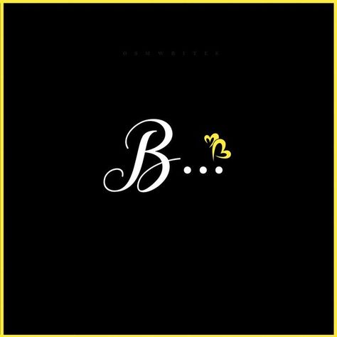 B Name Dp Stylish, B Name Dp Love, Fancy Photo Frames, B Letter Design, Typography Quotes Inspirational, Photo Editor Logo, B Letter Images, Him And Her Tattoos, Logo Bee