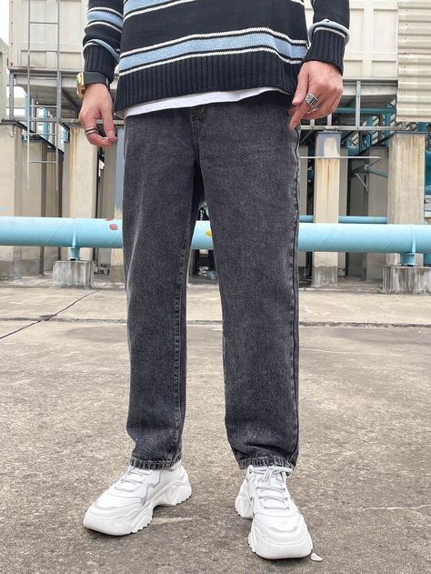 Grey Denim Pants Outfit Men, Dark Gray Jeans Outfit Men, Regular Jeans Outfit Men, Dark Grey Pants Outfit Men, Dark Grey Jeans Outfit Men, Gray Jeans Outfit Men, Gray Pants Outfit Men, Dark Grey Pants Outfit, Grey Jeans Outfit Men