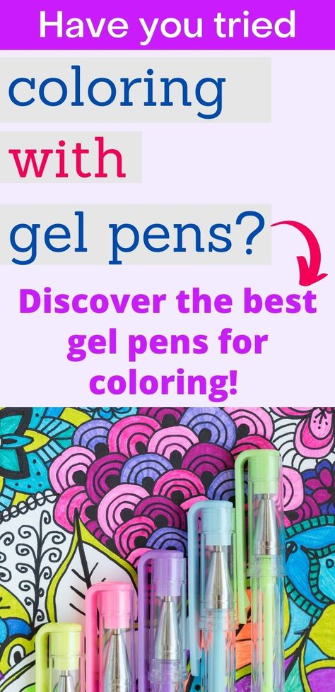 Gel Pen Coloring Techniques, Gel Pen Drawings Ideas, Gel Pen Coloring Pages, Coloring With Gel Pens, Gel Pen Art Ideas, Coloring Book Art Free Printable, Gel Pen Coloring, Best Gel Pens, Secret Garden Coloring Book Finished