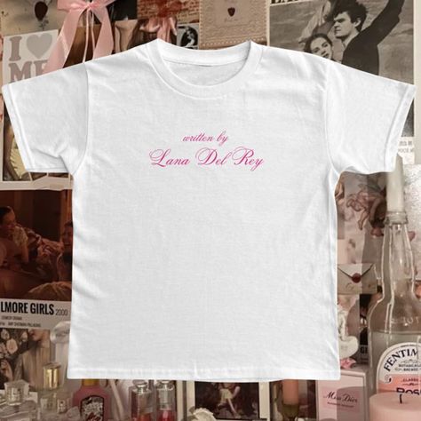 Written By Lana Del Rey, Lana Del Rey T Shirt Aesthetic, Lana Del Rey T Shirt, I Love Lana Del Rey Shirt, Lana Del Rey Tshirt Design, Lana Del Rey Tshirt, Lana Del Ray Tshirt, Lana Del Rey Shirt, Baby Tees 90s