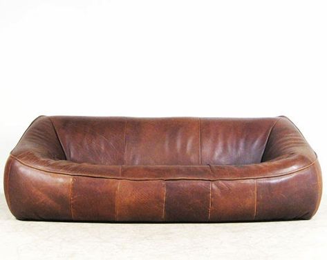 Lounge Sofa  by Gerard van den Berg made by Montis in the 70s neck leather good condition with patina 220cm x 110cm x 70cm ... Rv Interiors, 70s Furniture, Random Products, Vintage Couch, Rustic Home Interiors, Dream Sofas, Diy Sofa Table, Leather Sofas, Room Seating