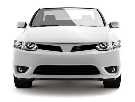 Compact white car front view. New modern glossy auto realistic illustration on w , #SPONSORED, #view, #modern, #glossy, #front, #Compact #ad Car Front View, Portfolio Illustration, Realistic Illustration, Simple Business Cards, White Car, My Portfolio, Amazing Art Painting, Car Front, Car Painting