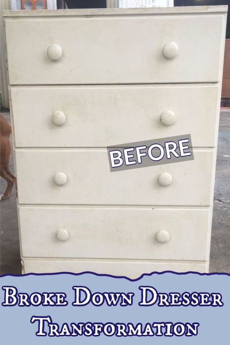 Give a dresser a classic makeover that goes with any home decor!  Flexible and beautiful!  Furniture makeovers allow you to customize furniture to fit your personal style and home decor ideas!  #howto #diy #diys #craft #crafts #crafting #handmade #homedecor #decor #makeover #makeovers #redo #repurpose #reuse #recycle #recycling #upcycle #upcycling #unique #furniture #furnituremakeover #furnitureredo #thrifting #thriftstore | sponsored Old Chest Of Drawers Repurposed, Upcycle Small Dresser, Repurpose Small Dresser, Drawer Refurbished Ideas, Chest Of Drawers Repurpose Ideas, Chalk Paint Chest Of Drawers Ideas, Refurbished Dresser For Nursery, Small Dresser Makeover Ideas, Upcycled Chest Of Drawers Before And After