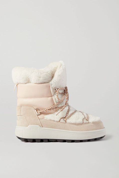 Bogner Chamonix 3 Suede, Leather and Shearling Snow Boots Snow Boots Outfit, Cute Snow Boots, Cute Winter Boots, Winter Snow Boots Women, Snowshoes, Snow Fashion, Winter Leather Boots, Fashionable Snow Boots, Best Shoes