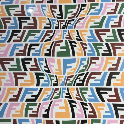 As seen in the store window of the Galleria Fendi store.. . . . . #typography #letters #advertising #logo Fendi Logo Art, Fendi Logo Pattern, Fendi Pattern, Brand Wallpaper, Golf Artwork, Window Pattern, Fendi Logo Design, Advertising Logo, Fendi Store