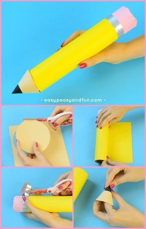 Pencil Crafts, Art Classroom Decor, Diy Back To School, Diy Pencil, Paper Puppets, Paper Craft Ideas, Back To School Crafts, Art Birthday Party, Back To School Party