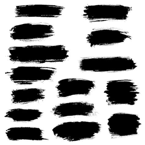 Black paint brush strokes highlighter li... | Premium Vector #Freepik #vector #smear #stroke #brush-stroke #ink-brush Paint Smear, Modern Abstract Art Geometric, Illustration Music, Background Paint, Paint Texture, Incredible Tattoos, Black Grunge, Ink Brush, Paint Strokes