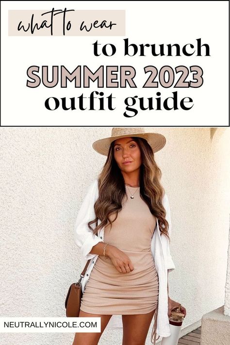 Elevate your summer brunch style with our trendy outfit ideas! Whether you prefer a classy chic look or a casual and cute ensemble, our blog post has you covered. Discover the latest fashion trends for 2023 and get inspired to create your perfect brunch outfits. With our aesthetic and fashion-forward suggestions, you'll be the best-dressed guest at any brunch event. Neutral Brunch Outfit, Sunday Brunch Outfit Summer, Pop Concert Outfit, Summer Birthday Outfits, Brunch Outfit Ideas, Outfit Ideas Trendy, Sunday Brunch Outfit, Casual Brunch Outfit, Brunch Event