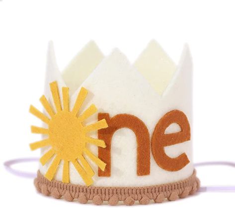 Sunshine Birthday Theme, First Birthday Party Decor, Sunshine First Birthday, Boho Sunshine, Sunshine Birthday Parties, First Birthday Crown, First Birthday Hats, Crown Cap, Sunshine Birthday