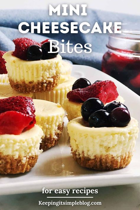 Cheesecake In Muffin Cups, No Bake Cheesecake Muffin Tin, Mini Pies In Mini Muffin Tin, Toppings For Mini Cheesecakes, Mini Cheesecakes In Mini Muffin Pan, Mini Muffin Cakes, What To Make In Mini Muffin Pan, Christmas Mini Muffin Tin Recipes, Dessert In Mini Muffin Tin