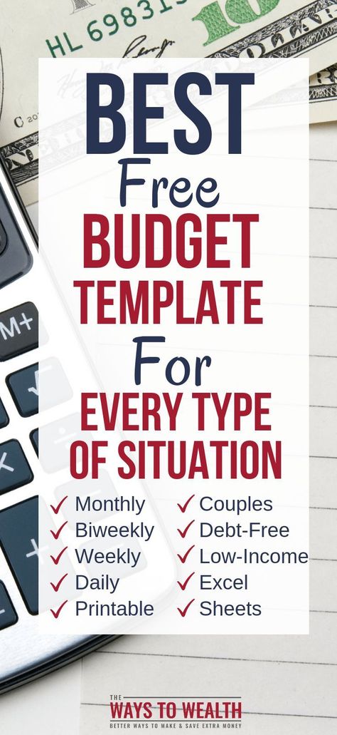 Best Free Personal Budget Templates For Every Type of Financial Goal. Choose from monthly, bi-weekly, weekly, or daily budgeting templates. #budget #budgeting #moneymanagement #thewaystowealth #bugetingtips #budgettemplates Organisation, Best Excel Budget Template, Zero Dollar Budget Template, Weekly Budget Spreadsheet, Budgeting Finances Excel, Financial Spreadsheet Templates, Free Weekly Budget Template, Budget Excel Spreadsheet Free, Excel Finance Budget Templates