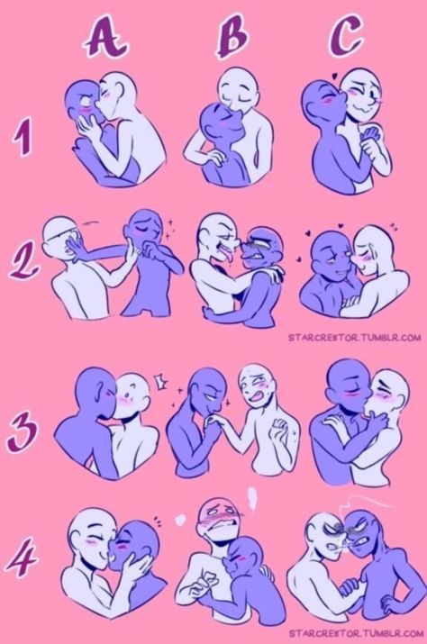 I have trouble drawing people that are touching. The lines are difficult. Couple Drawing Prompts, Headpats Reference, Base Drawing Couple, Couples Drawing Reference, Ship Poses Reference, Ship Drawing, 캐릭터 드로잉, Drawing Expressions, Poses References