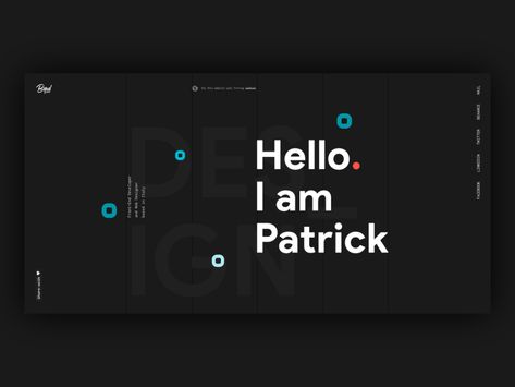 Personal Website of an Italian Front-End Developer and Web Designer. Web Developer Portfolio, Personal Website Design, Web Portfolio, Portfolio Website Template, Portfolio Website Design, Ux Design Inspiration, Web Ui Design, Webpage Design, Portfolio Web Design