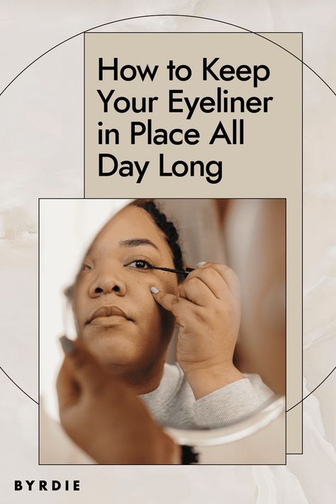 #BeautyHack: How to Keep Your Eyeliner in Place All Day Long How To Make Eyeliner Last All Day, Eyeliner Tricks For Beginners, Under Eye Liner, Bottom Eyeliner, Top Eyeliner, Smudged Eyeliner, Brown Hairstyles, Under Eye Makeup, Hair Color Brown