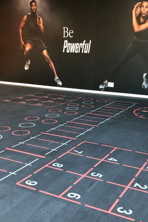 Functional Training Gym Design, Gym Floor Design, Gym Flooring Design, Gym Flooring Ideas, Functional Training Gym, Club Madrid, Gym Architecture, Functional Workout, Gym Design Interior