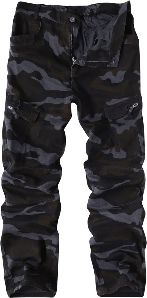 Amazon.com: APTRO Men's Cargo Pants Camo Casual Work Military Tactical Pants Black Camo 36: Clothing, Shoes & Jewelry Camouflage Pants Outfit Men, Camouflage Pants Outfit, Black Camo Pants, Cargo Pants Camo, Crazy Pants, Military Cargo Pants, Men's Cargo Pants, Combat Trousers, Pants Outfit Men