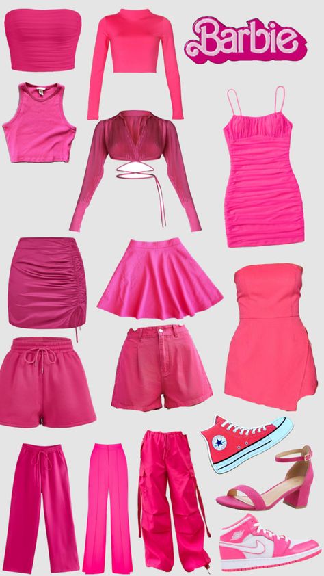 Mommy Costumes, Barbie Outfits Ideas, Pink Outfits Aesthetic, Fashion Brenda, Hot Pink Outfit, Barbie Halloween, Barbie Outfits, Barbie Costume, Barbie Dress Fashion