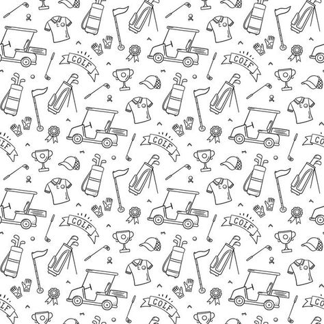 Golf Doodles, Golf Wallpaper, Golf Logo Design, Golf Pattern, Dickson Tennessee, Wallpapers Cartoon, Golf Prints, Golf Design, Brand Ideas