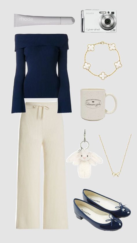 navy outfit !! #outfitinspo#navy#cream#white#outfit#fyp Navy Blue And Cream Outfit, Navy And Cream Outfit, Navy Blue And White Outfits, Navy And White Outfit, White Outfit Casual, White Denim Outfit, Blue And White Outfits, Navy Blue Outfit, Cream Outfit