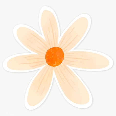 Orange Stickers Aesthetic Printable, Orange Aesthetic Art, Stickers White Background, Sticker Transparent Png, Orange Stickers, Homemade Stickers, Stickers Png, Sticker Transparent, Floral Doodle