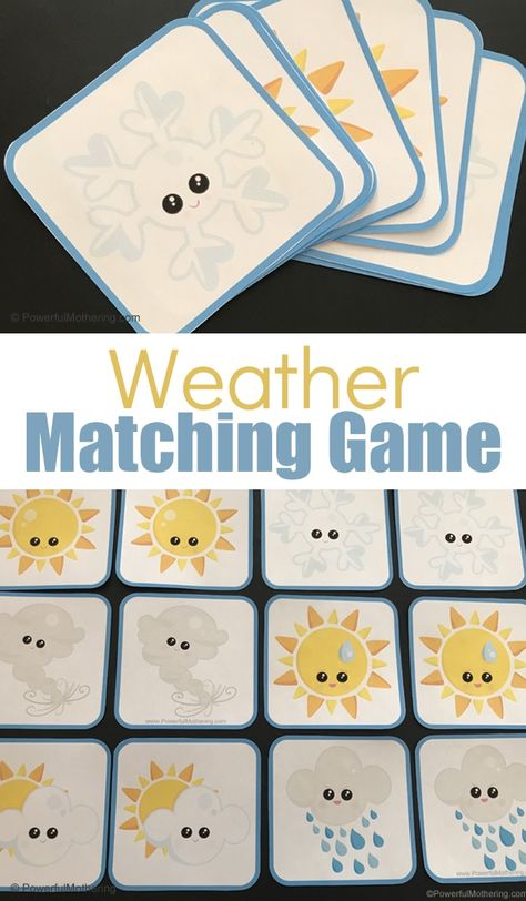 Weather Activities For Two Year Olds, Weather Sorting Preschool, Preschool Weather Math Activities, Weather Theme Crafts Preschool, Rainy Weather Activities Preschool, Weather And Season Activities Preschool, Four Seasons Theme Preschool, Preschool Weather Theme Free Printables, Weather Gross Motor Activities