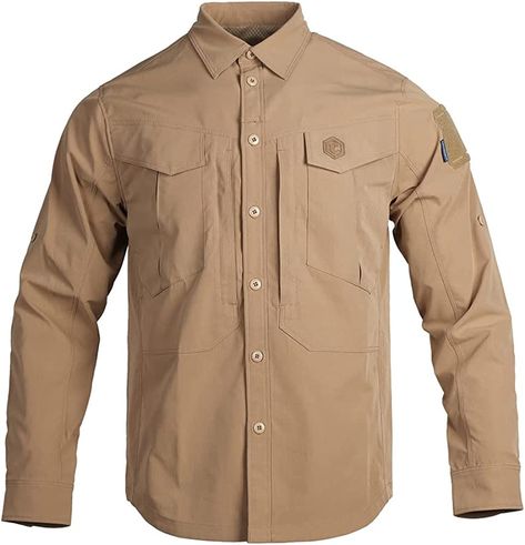 EMERSONGEAR Blue Label PaiJiZhe Tactical Field Shirt,Camp Shirts Mens Long Sleeve Durable Outdoor Apparel Tactical Gear Fashion, Kemeja Tactical, Kemeja Pdl, Black Technical T-shirt For Outdoor, Rugged Button-up Shirt For Outdoor, Celana Kargo, Military Style Short Sleeve Outdoor Shirt, Company Uniform, Workwear Button-up Camp Shirt With Welt Pockets