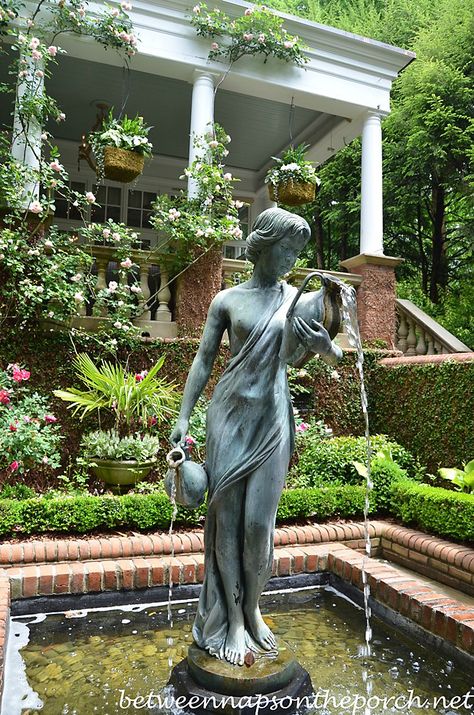 Atlanta Botanical Gardens for Connoisseurs Tour Sculptures In Garden, Statues In The Garden, Garden Sculptures & Statues, Sculpture In Garden, Statues For Garden, Ship Wheel Decor, Atlanta Botanical Gardens, Fountain Ideas, Garden Water Fountains