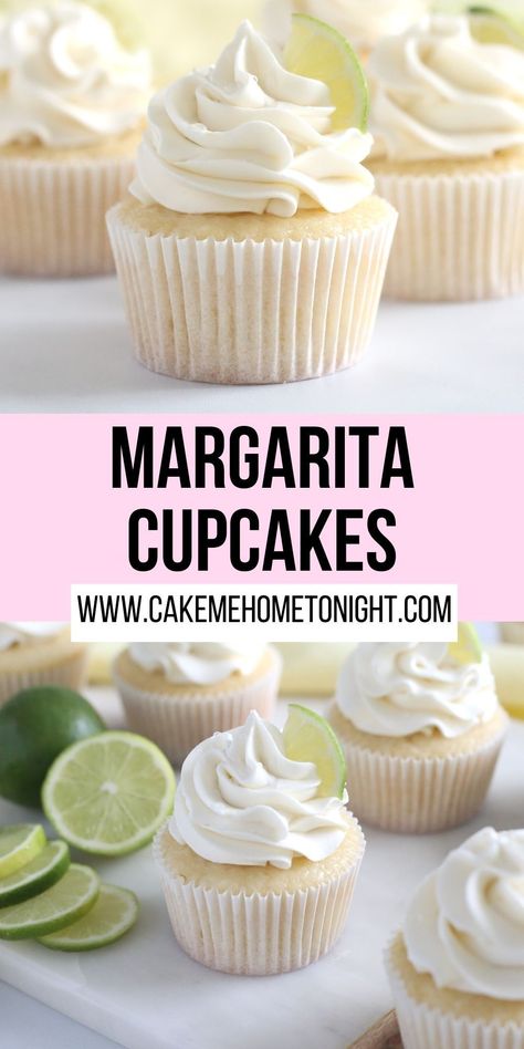 Margarita Cupcakes are the perfect summer cocktail cupcake. Lime cupcakes, lime buttercream, tequila, and a bit of coarse salt. Cocktail Cupcakes, Margarita Cupcakes, Cupcake Project, Boozy Cupcakes, Tequila Recipe, Lime Cupcakes, Summer Cupcakes, Cupcake Images, Boozy Desserts