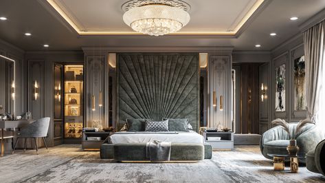 Master Bedroom Design on Behance Luxe Bedroom, Bedroom Interior Design Luxury, Modern Luxury Bedroom, Luxury Bedroom Design, Luxury Bedroom Master, Classic Bedroom, Bedroom Bed Design, Pop Design, Master Bedrooms Decor