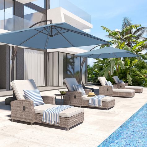 Wildon Home® Nexus Outdoor Wicker Chaise Lounge & Reviews | Wayfair Pool Loungers Chaise Lounges, Wicker Chaise Lounge, Pool Chairs, Pool Lounger, Pool Lounge, Sunbrella Cushions, Flamingo Party, Luxury Pool, Pool Furniture