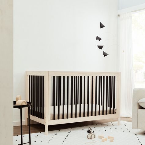 The Gelato 4-in-1 Convertible Crib is a must-have with stylish mamas and papas for a reason! It's refined Scandi inspired design is practical and customizable with removable feet so you can choose from an array of colors to fit any palette. Made with sustainable New Zealand pine wood and screened for harmful chemicals to ensure it meets GREENGUARD GOLD Certification. An included toddler bed conversion kit allows you to seamlessly convert from crib to toddler bed to daybed with the option to add Babyletto Crib, Crib To Toddler Bed, Black Crib, Matching Dressers, 4 In 1 Crib, Wood Crib, Stylish Nursery, Adjustable Mattress, Convertible Crib