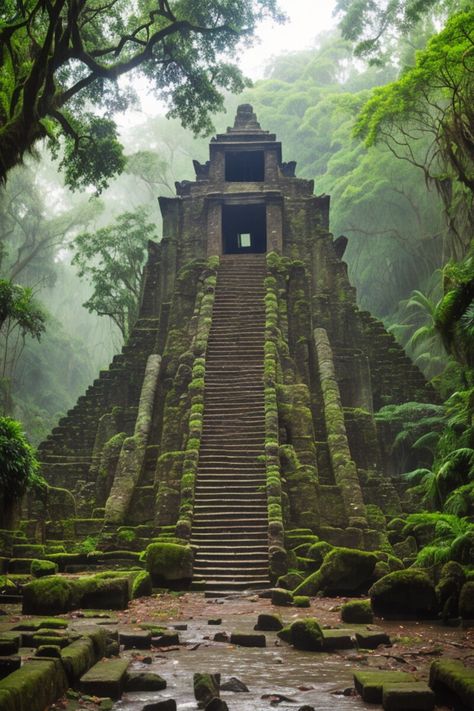 Aztec Architecture, Aztec Temple, Live Peacefully, Jungle Temple, Aztec Civilization, Aztec Ruins, Architecture Blueprints, Ancient Aztecs, Temple Ruins