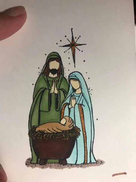 Nativity Painting, Jesus Drawings, Scene Drawing, Christmas Card Art, Nativity Crafts, Watercolor Christmas Cards, Christmas Jesus, Christmas Nativity Scene, Christmas Canvas