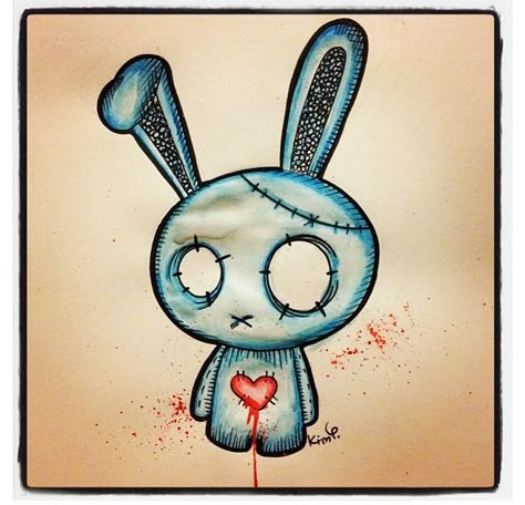 Zombie Bunny Zombie Bunny Tattoo, Voodoo Bunny Tattoo, Voodoo Doll Tattoo, Zombie Bunny, Monsters Drawings, Evil Bunny, Large Bunny, Cute Monsters Drawings, Small Bunny