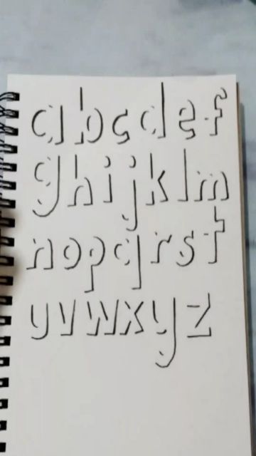 Shadow Caligraphy Alphabet, Lettering Alphabet Shadow, Calligraphy Alphabet Small Letters, Small Letter Fonts, Shadow On Letters, Shadow Block Letters, How To Shadow Letters Alphabet, Shadow Font Hand Lettering, Small Fonts Alphabet